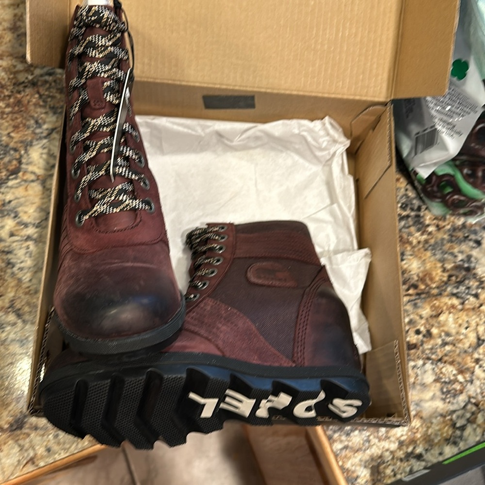 Brand new inbox, Serrell women’s Lexi wedge boot in dark purple size 9 - Picture 8 of 8